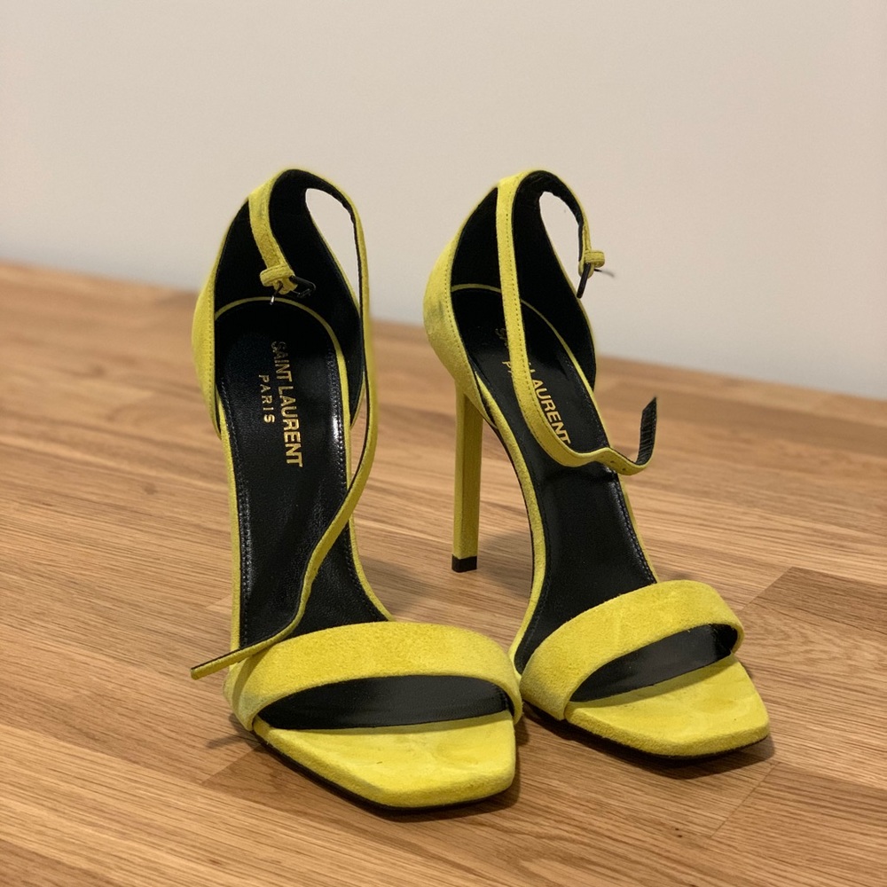 SAINT LAURENT Amber ankle strap heels